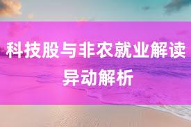 科技股与非农就业解读 异动解析